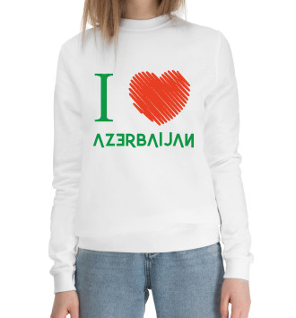 Женский Хлопковый свитшот Love Azerbaijan