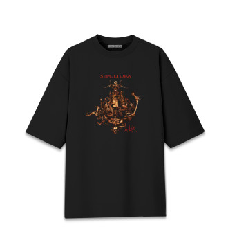 Женская Хлопковая футболка оверсайз Sepultura