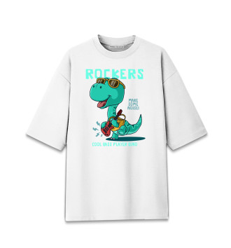 Хлопковая футболка оверсайз Динозавры