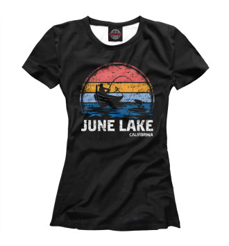 Женская Футболка June Lake California