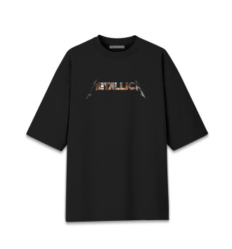 Женская Хлопковая футболка оверсайз Metallica