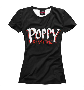 Футболка для девочек Poppy Playtime логотип