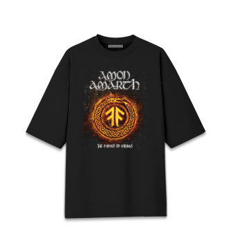 Мужская Хлопковая футболка оверсайз Amon amarth