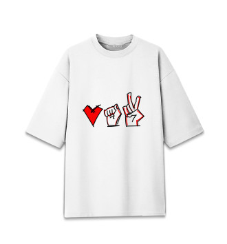 Женская Хлопковая футболка оверсайз Love Belarus