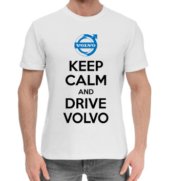 Мужская Хлопковая футболка Будь спок и води Volvo