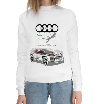 Женский Хлопковый свитшот Audi quattro
