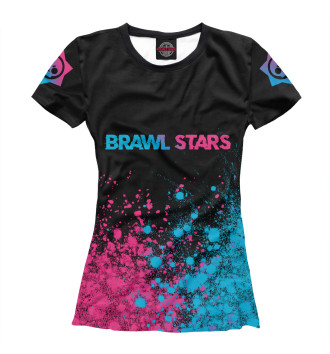 Футболка Brawl Stars Neon Gradient pink