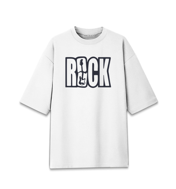Мужская Хлопковая футболка оверсайз Rock