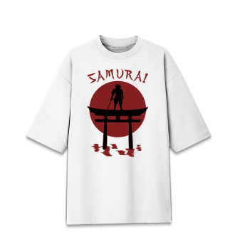 Мужская Хлопковая футболка оверсайз Дух самурая
