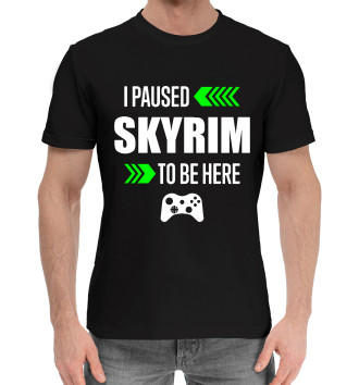 Хлопковая футболка Skyrim I Paused