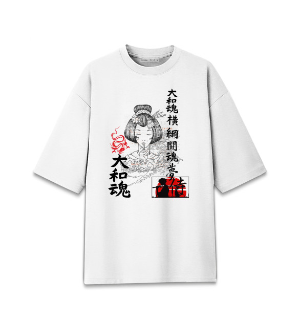 Женская Хлопковая футболка оверсайз Japan Samurai