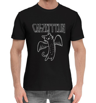Мужская Хлопковая футболка Cat-Zeppelin