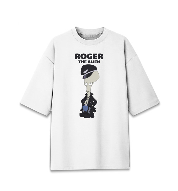 Женская Хлопковая футболка оверсайз Roger