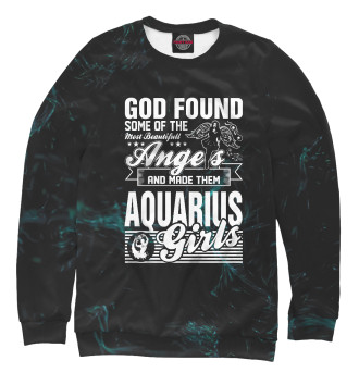 Женский Свитшот God Found Angels Aquarius