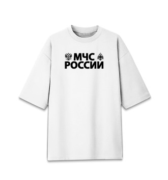 Хлопковая футболка оверсайз МЧС РОССИИ
