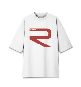 Мужская Хлопковая футболка оверсайз RAKNET ORIGINAL WHITE