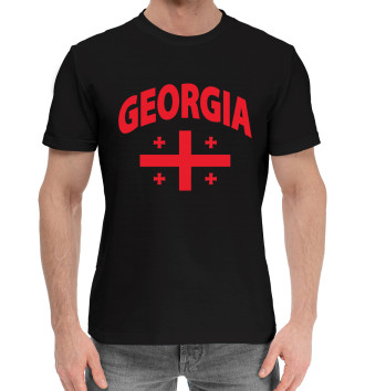 Мужская Хлопковая футболка Грузия