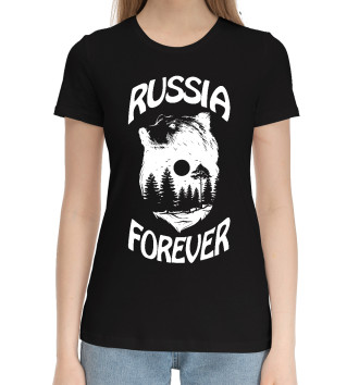 Хлопковая футболка Россия навсегда.