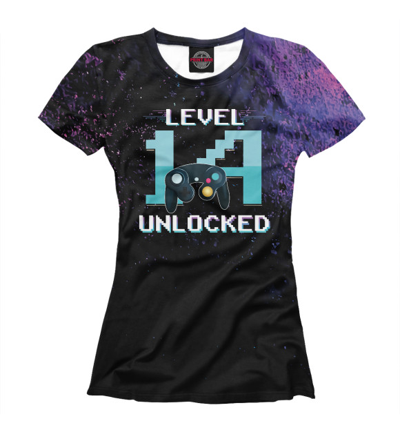 Футболка Level 14 Unlocked Gamer для девочек 
