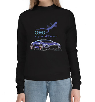 Женский Хлопковый свитшот Audi quattro