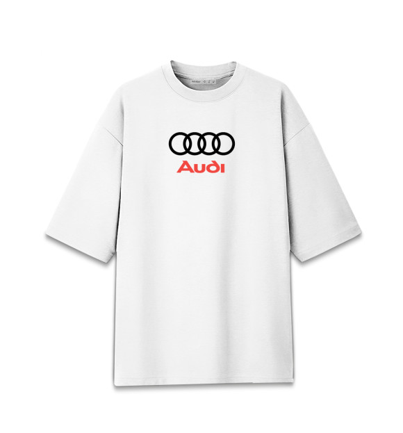 Женская Хлопковая футболка оверсайз Audi