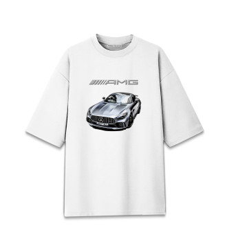Хлопковая футболка оверсайз Mercedes AMG