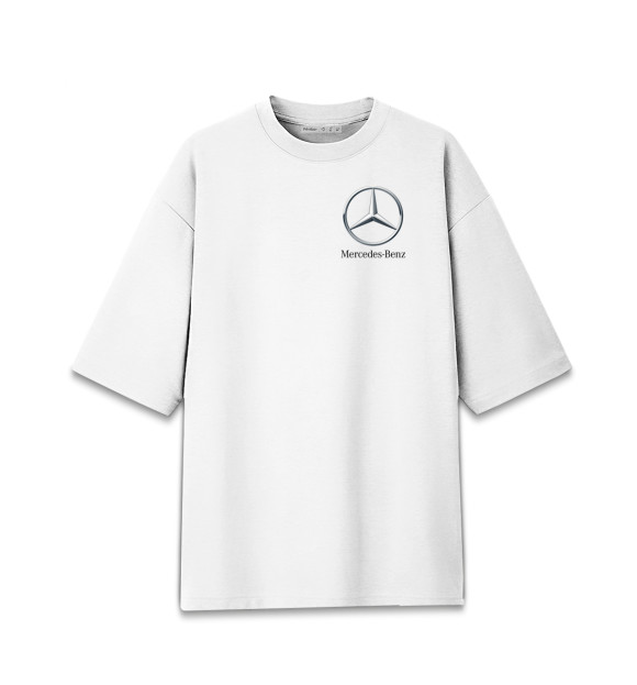 Женская Хлопковая футболка оверсайз Mercedes-Benz