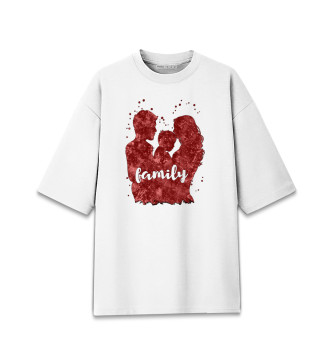 Хлопковая футболка оверсайз Family