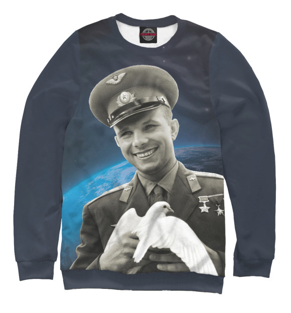 Свитшот Гагарин с голубем мира для мальчиков 