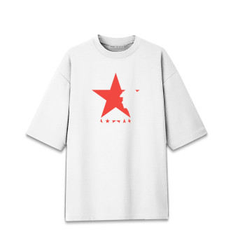 Хлопковая футболка оверсайз David Bowie