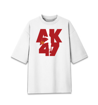 Мужская Хлопковая футболка оверсайз АК 47
