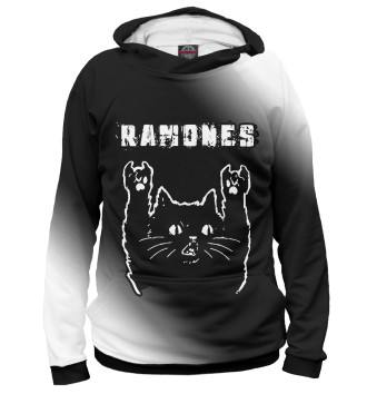 Женское Худи Ramones + Рок Кот