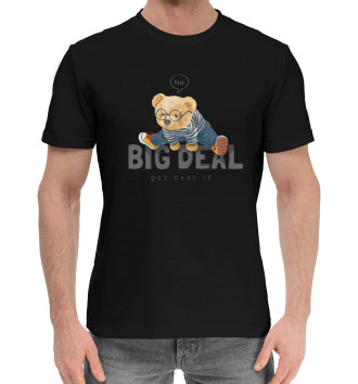 Мужская Хлопковая футболка Медведь