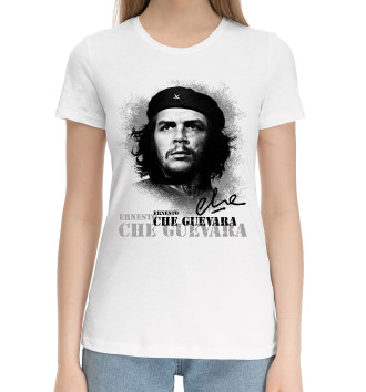 Женская Хлопковая футболка Че Гевара (белый фон)