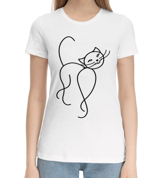 Хлопковая футболка Ласковый котик