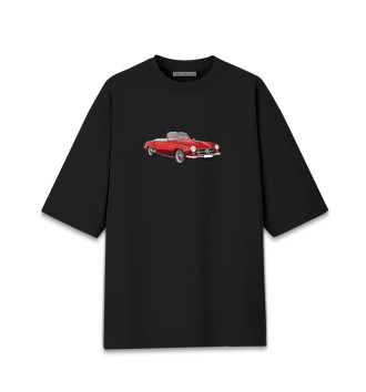 Женская Хлопковая футболка оверсайз Mercedes Cabrio