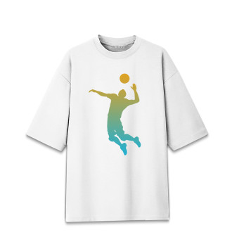 Мужская Хлопковая футболка оверсайз Волейбол
