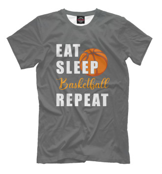 Футболка Eat Sleep Basketball Repeat