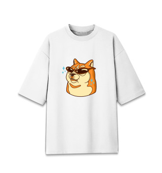 Мужская Хлопковая футболка оверсайз Cool Doge