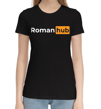 Женская Хлопковая футболка Roman / Hub