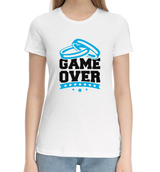 Женская Хлопковая футболка GAME OVER