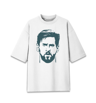 Женская Хлопковая футболка оверсайз Messi
