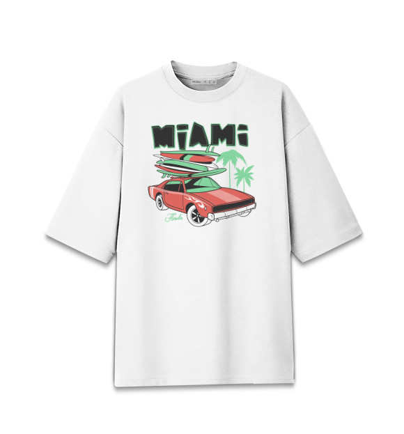Мужская Хлопковая футболка оверсайз Miami