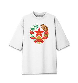 Женская Хлопковая футболка оверсайз Таджикская ССР