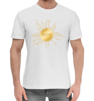 Мужская Хлопковая футболка Electogold white eGOLD