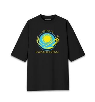 Женская Хлопковая футболка оверсайз Сделано в Казахстане