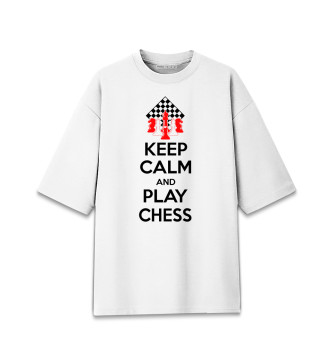 Хлопковая футболка оверсайз Играй в шахматы