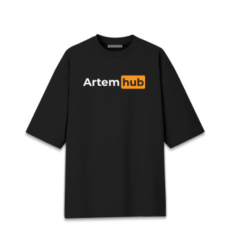 Хлопковая футболка оверсайз Artem / Hub