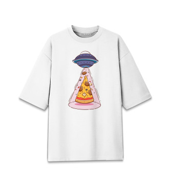 Женская Хлопковая футболка оверсайз Pizza