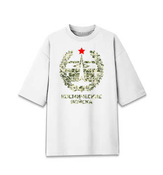 Хлопковая футболка оверсайз Космические войска